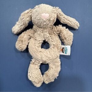 Jellycat Bashful Bunny Ring Rattle light gray